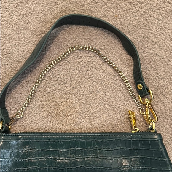 JW PEI Green and Gold Textured Shoulder Bag - Picture 2 of 10